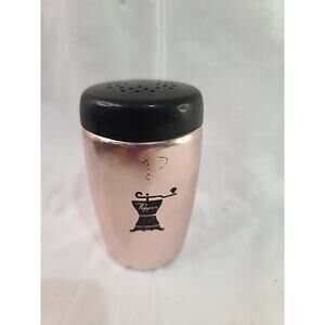 Vintage MCM Retro West Bend Aluminum Pepper Shaker Rose Gold 4" Black